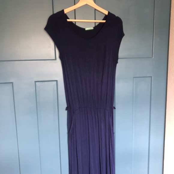 Soft stretchy navy maxi dress - Picture 2 of 9